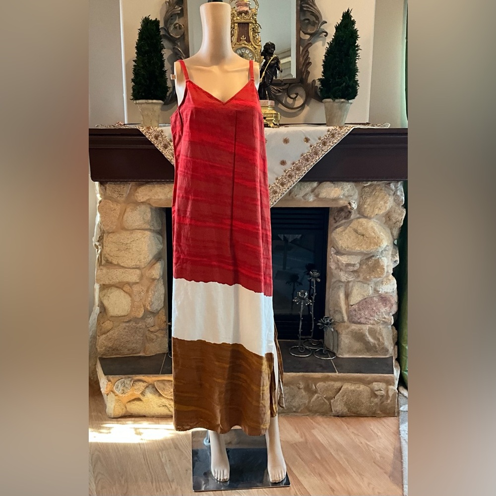 MSK Colorful Sleeveless Maxi Dress L